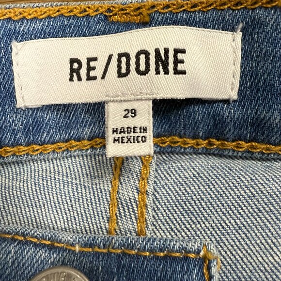 Re/Done Mid-Rise Stovepipe Women's Jeans Size 29 Hacienda NWT Designer Denim - Picture 5 of 16